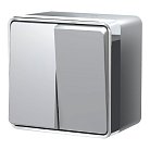 Выключатель двухклавишный влагозащищенный Werkel W5020206 Gallant (серебряный) a052771