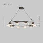 Кольцевые люстры и светильники LENNARD 10 ламп Lampatron 7708-21615