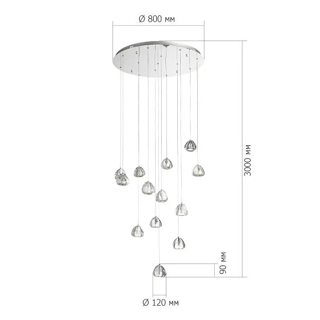 Светильник подвесной ST-Luce SL6017.101.13 WATERFALL