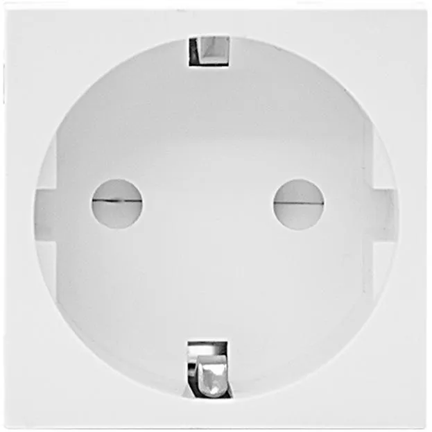 Розетка 2К+З нем.ст., в/заж., с з/ш, бел. матовая (45х45мм), серия (тип) DF6 Donel DF6DRSK 45х45