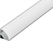 Угловой алюминиевый анод. профиль, 15,8х15,8х2000мм. В комплекте матовый экран, 4 торцевые заглушки, 4 крепежа, алюминий Donel DN18TC1616A2Set DN18