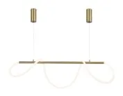 Подвесной светодиодный светильник с пультом BS латунь 3000K/4200K/6400K 53W 1000*24*1200 (ПДУ РАДИО 2.4G) Ambrella light FL10535