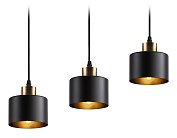 Подвесной светильник в стиле лофт BK/BS черный/латунь E27*3 max 40W 580*120*970 Ambrella light TR8118/3