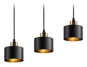 Подвесной светильник в стиле лофт BK/BS черный/латунь E27*3 max 40W 580*120*970 Ambrella light TR8118/3