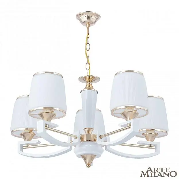 Люстра подвесная с плафонами 302457/5 Wh/Gd Arte Milano Florentia Люстра подвесная с плафонами 302457/5 Wh/Gd Arte Milano Florentia