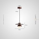 Подвесной светильник GUNRIK Темное дерево Lampatron f-gunrik-dark-wood 8662-24205