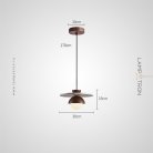Подвесной светильник GUNRIK Темное дерево Lampatron f-gunrik-dark-wood 8662-24205