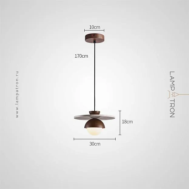 Подвесной светильник GUNRIK Темное дерево Lampatron f-gunrik-dark-wood 8662-24205 Подвесной светильник GUNRIK Темное дерево Lampatron f-gunrik-dark-wood 8662-24205