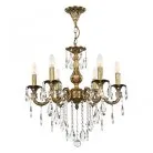 Люстра с хрустальными подвесками Bohemia Ivele Crystal AL79101/6/175 B FP