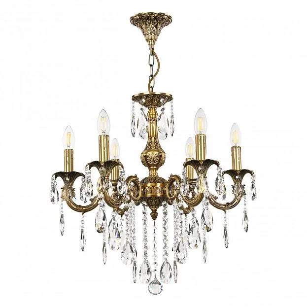 Люстра с хрустальными подвесками Bohemia Ivele Crystal AL79101/6/175 B FP