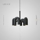 Люстра FANNY 8 ламп. Цвет Черный Lampatron fanny-8-black 4943-12554