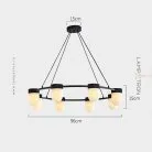 Кольцевые люстры и светильники TORVILL RING 8 плафонов. Цвет черный Lampatron 8859-25014