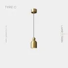 Подвесной светильник из латуни PIET Тип C. Цвет Латунь Lampatron 7243-19896