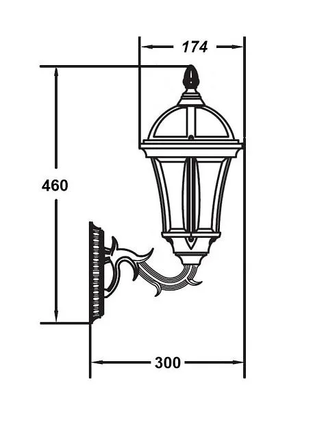 Настенный светильник уличный Oasis Light 95201S 15L Bl ROMA S