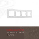 Рамка из закаленного стекла на 4 поста Arte Milano 503.14-4.white am