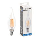 Лампа светодиодная Свеча на ветру E14 15W 230V 6400K Feron 38264 LB-718