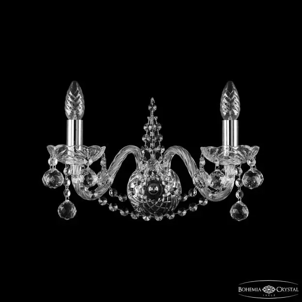 Бра хрустальный Bohemia 1411B/2/160 Ni Balls Бра хрустальный Bohemia 1411B/2/160 Ni Balls