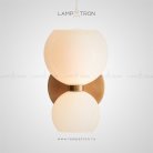 Бра ELITE B Золотой каркас, молочно-белый плафон. Lampatron 2882-6872