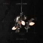 Люстра LAVRA Модель A (4 лампы). Черненая латунь. Lampatron f-lavra-a 6394-17208