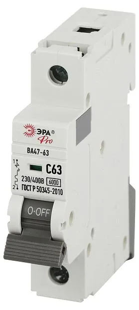Автоматический выключатель ЭРА VA63-1P63C6
