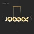 Реечный, рядный светильник LIESEL LONG 20 ламп Lampatron 6601-18030