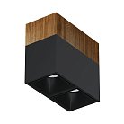 Накладной светодиодный светильник Ledron KUBING 2 Wooden 160 Black TRIAC
