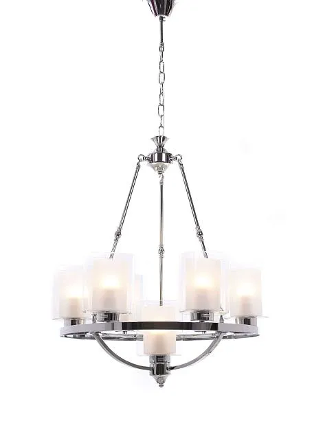 Подвесная люстра Lumina Deco LDP 1220-7 CHR+WT Santini Подвесная люстра Lumina Deco LDP 1220-7 CHR+WT Santini