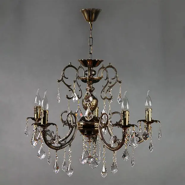 Подвесная люстра Ambiente Alicante 8888/5 PB Leaf Crystal Подвесная люстра Ambiente Alicante 8888/5 PB Leaf Crystal