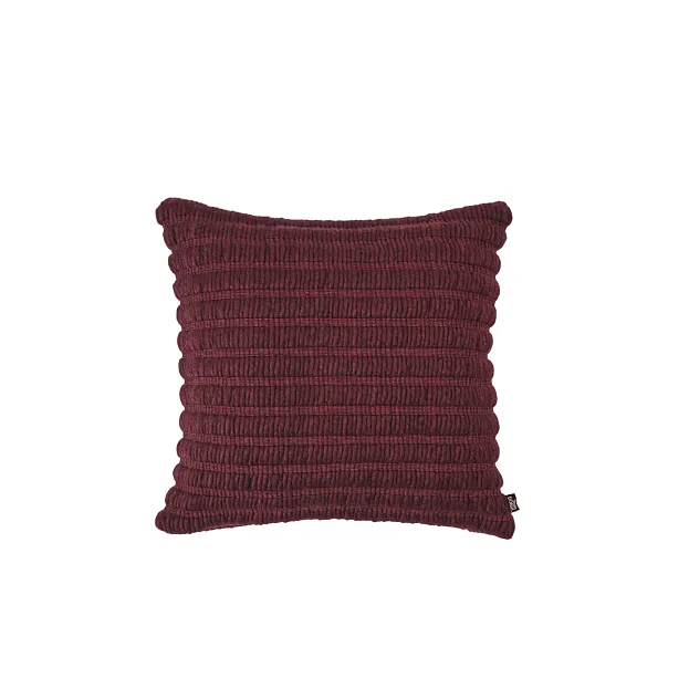 Подушка 45x45 cm Burgundy Cotton Wool-Mix Tom Dixon RICU45BU Ridge