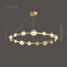 Кольцевые люстры и светильники BOOSTER 15 ламп. Цвет Латунь Lampatron 6943-21030