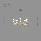 Кольцевые люстры и светильники ALET 12 ламп (Одно кольцо) Lampatron 5405-13863