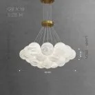 Люстра LILLIS BALL MARBLE 19 плафонов. Размер M. Облачный мрамор Lampatron lillis-ball-marble-19-m-wh 9059-25802