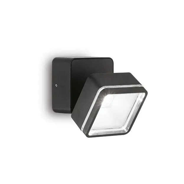 Уличный настенный светильник Ideal Lux 285535 OMEGA AP SQUARE NERO 4000K Уличный настенный светильник Ideal Lux 285535 OMEGA AP SQUARE NERO 4000K