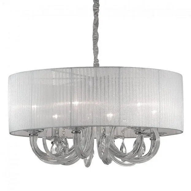 Подвесная люстра Ideal Lux 035826 SWAN SP6 BIANCO Подвесная люстра Ideal Lux 035826 SWAN SP6 BIANCO