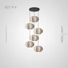 Готовая комбинация светильников DANOLA COMBO 6 ламп. Диск Lampatron 7673-21516