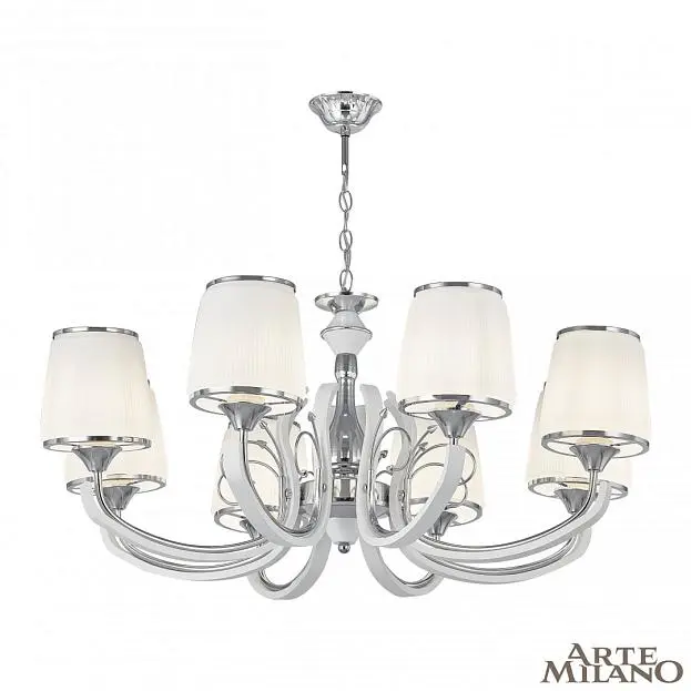 Люстра подвесная с плафонами 309247/8 Wh/Ni Arte Milano Люстра подвесная с плафонами 309247/8 Wh/Ni Arte Milano