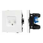 Механизм компьютерной розетки двойной SCT-TENDO-MPC2-SFPL-WH (RJ-45, CAT6) (Матовый белый) Arlight 054598