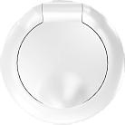 Накладка для розетки Schuko с заземлением, с крышкой, 16A 250 В~, глянцевый белый, Donel DO45403 D16