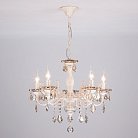 Подвесная люстра Eurosvet 3281/5 белый с золотом/тонированный хрусталь Strotskis Elisha 00000063382