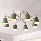 Потолочная люстра VARDA 8 lamps Green ImperiumLoft 208243-26 VARDA01