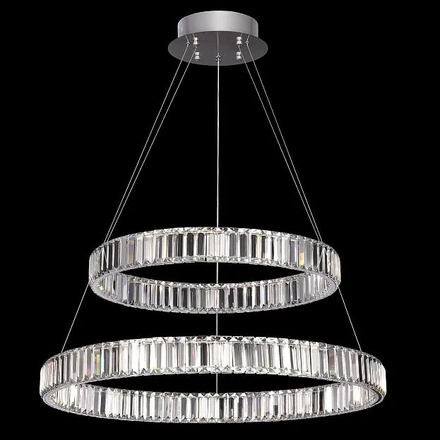 Люстра хрустальная с пультом Хром LED Citilux CL338281 Чезаре Люстра хрустальная с пультом Хром LED Citilux CL338281 Чезаре