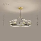 Кольцевые люстры и светильники DOVRA Размер M. Цвет Черный + Латунь Lampatron 7108-19499