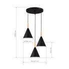 Светильник подвесной Черный/Черный E27 3*40W Evoluce SLE1255-423-03 ARKET