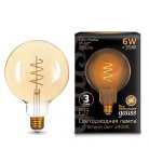 Лампа Gauss 158802008 E27 6W 2400K золотая Filament Globe