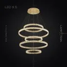 Кольцевые люстры и светильники BERTOLDA B COMBO Пять колец. 50 + 90 + 60 + 100 + 70 см Lampatron 6533-17793