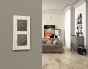 Комплект механизма терморегулятора с датчиком для теплого пола с подсветкой 16A-250V ALFA Темная бронза матовый Volt MA635710 QUANT