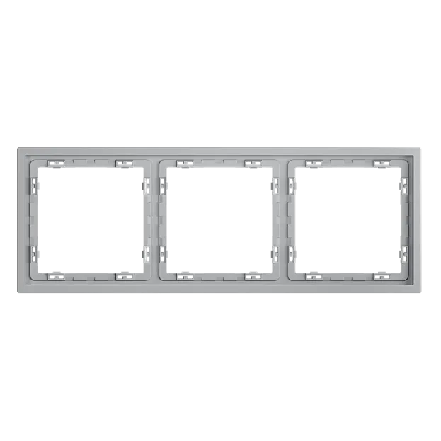 Рамка пластиковая на 3 поста, (серый) Voltum VLS100316 S70