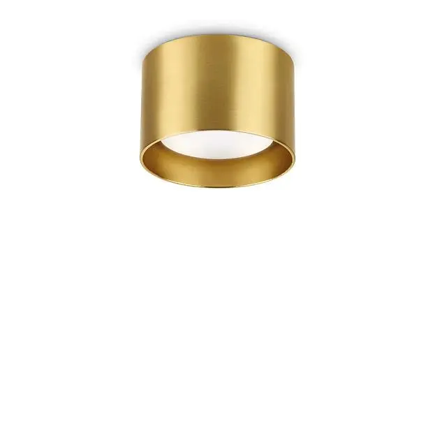 Потолочный светильник Ideal Lux 285238 SPIKE PL1 OTTONE SATINATO Потолочный светильник Ideal Lux 285238 SPIKE PL1 OTTONE SATINATO
