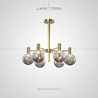 Люстра AIDA 6 плафонов. Цвет каркаса золото. Lampatron 2883-6874