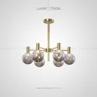 Люстра AIDA 6 плафонов. Цвет каркаса золото. Lampatron 2883-6874